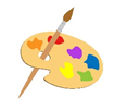 Art palette & brush
