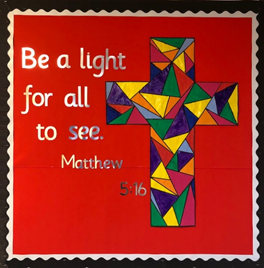 "Be a light for all to see" display