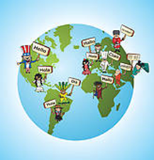 World with countries signposted