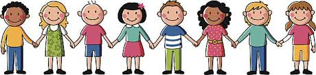 8 children holding hands